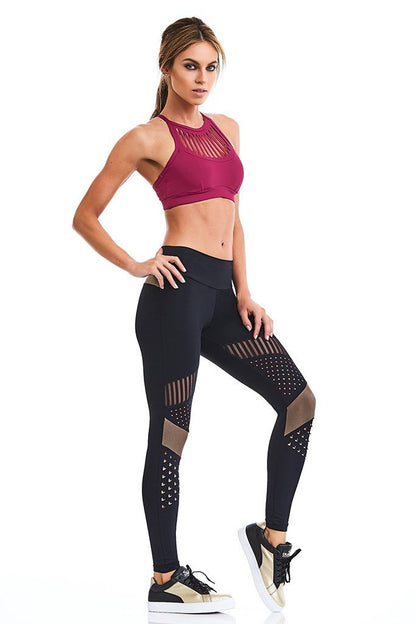 Caju Brasil Rock Laser Crossfit Leggings-SexyHint