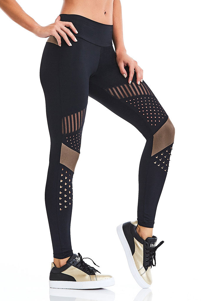 Caju Brasil Rock Laser Crossfit Leggings-SexyHint