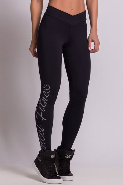 Colcci Fitness Basic Black Hiking Leggings-SexyHint