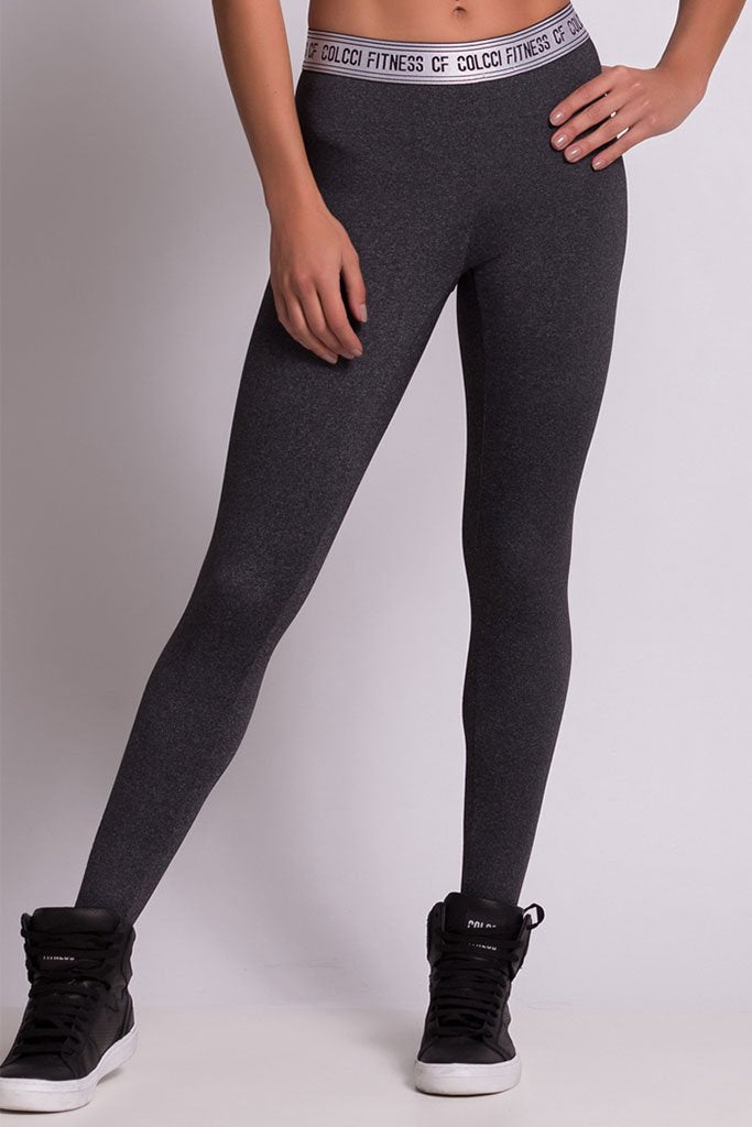 Colcci Fitness Basic Gray Running Tights