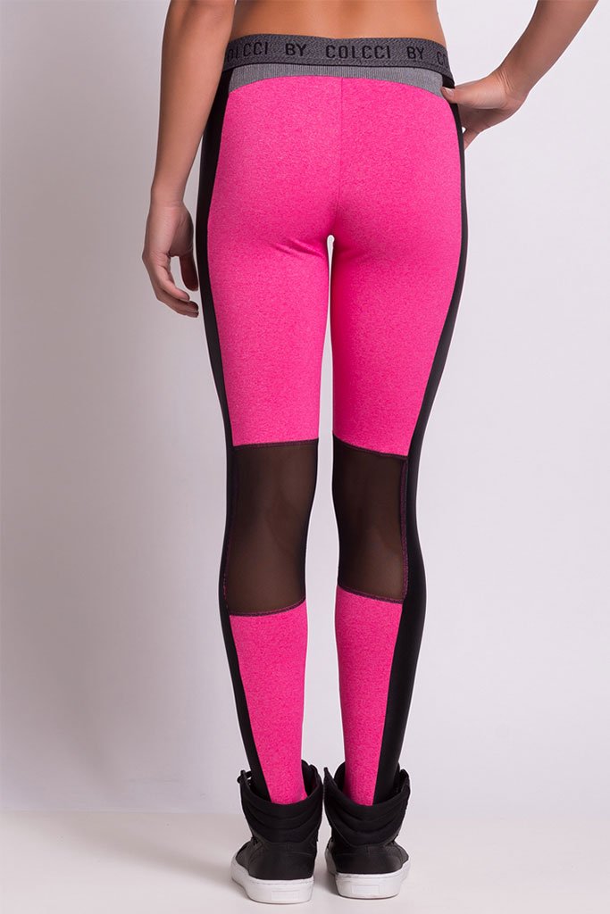 Colcci Fitness Black & Pink Gym Tights-SexyHint