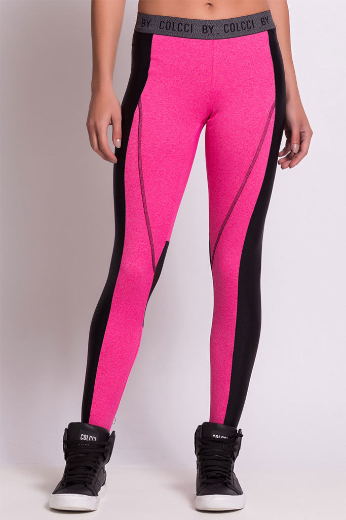 Colcci Fitness Black & Pink Gym Tights-SexyHint