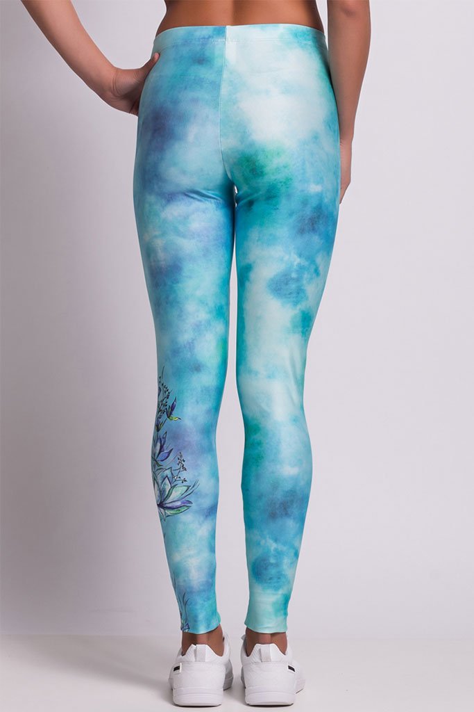 Colcci Fitness Floral Blue Pilates Leggings-SexyHint