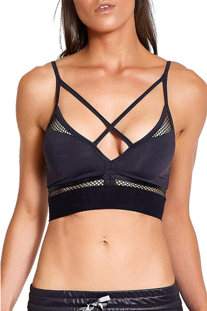 Colcci Fitness Super Fashion Strappy Chest Cropped Workout Sports Bra-SexyHint