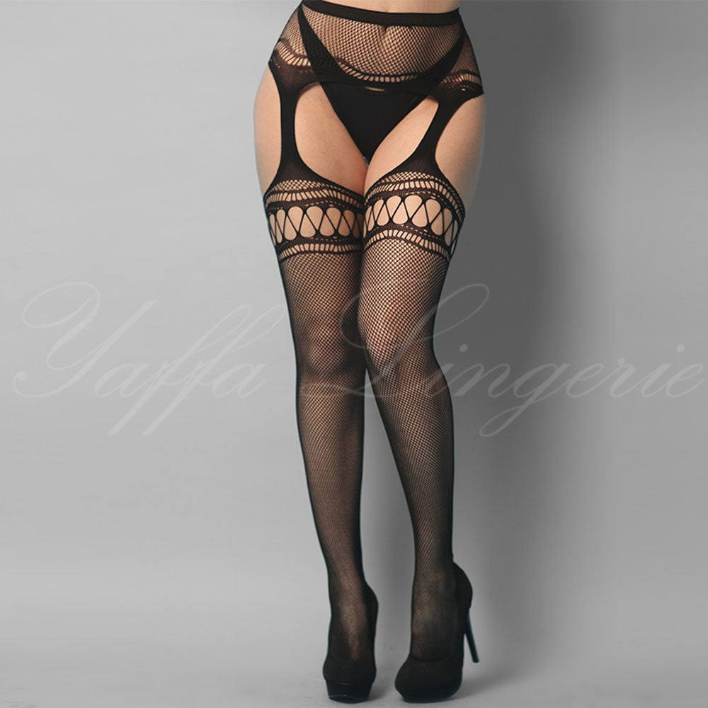 Fishnet Garter Tights