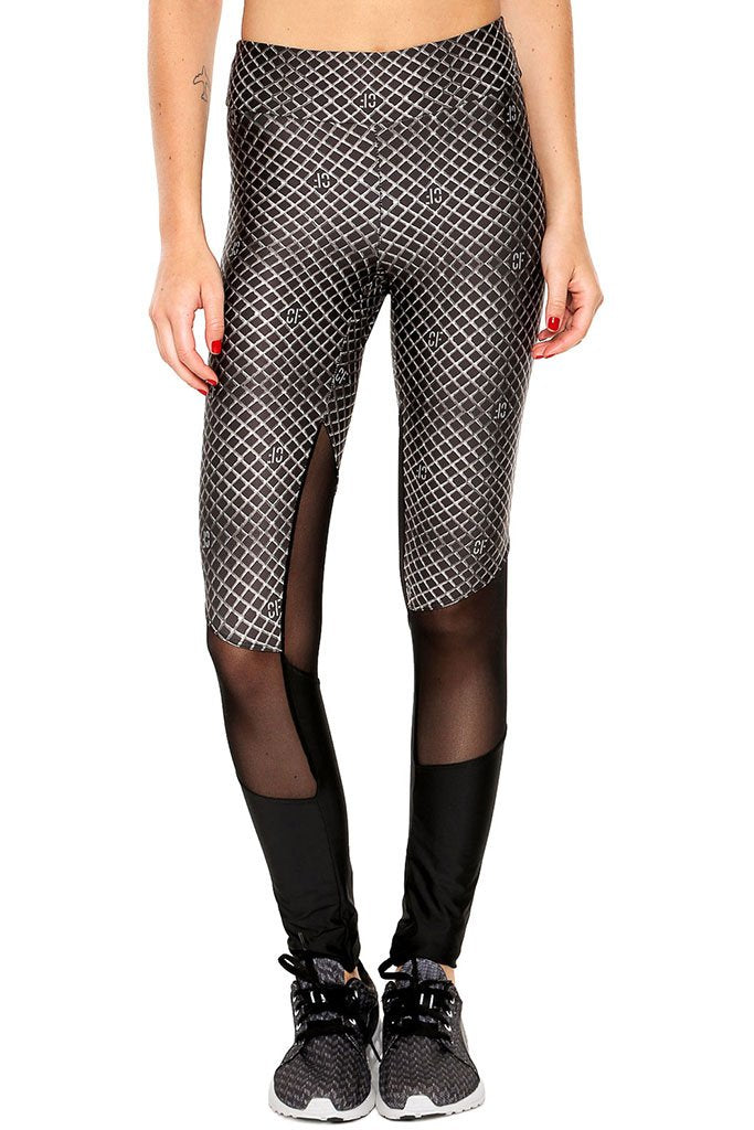 Gray Mesh Workout Sexy Leggings-SexyHint