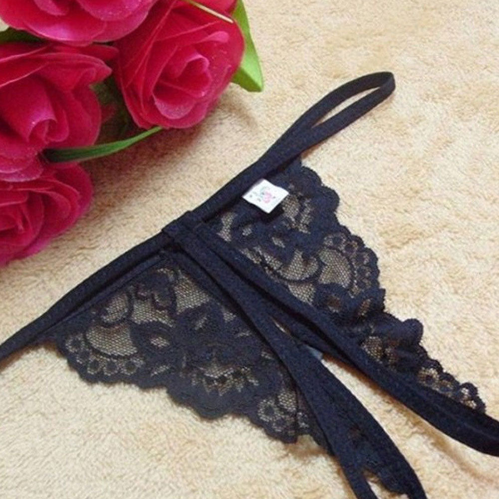 Lace Sexy Crotchless Thong-SexyHint