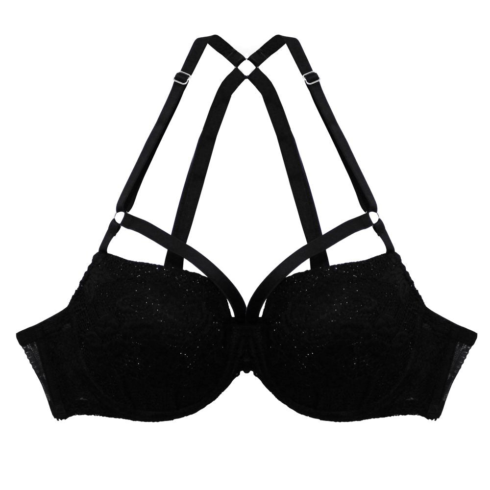 Lightly Lined Shine Strap Balconette Bra-SexyHint