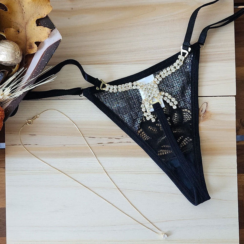 Sexy Panties and 18k Gold Necklace Kit-SexyHint