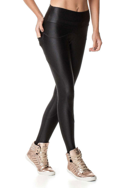 Vestem Back Pocket Black Fashion Cire Outdoors Legging-SexyHint