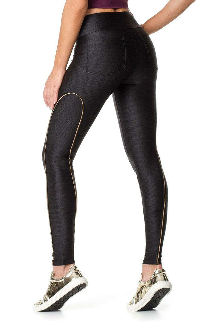 Vestem Black Texturized Fashion Running Thighs-SexyHint