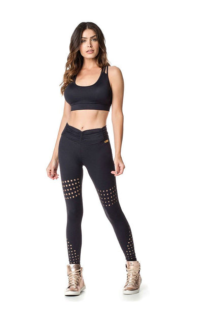 Vestem Curtain Styled Waistband Fashion Pilates Legging-SexyHint