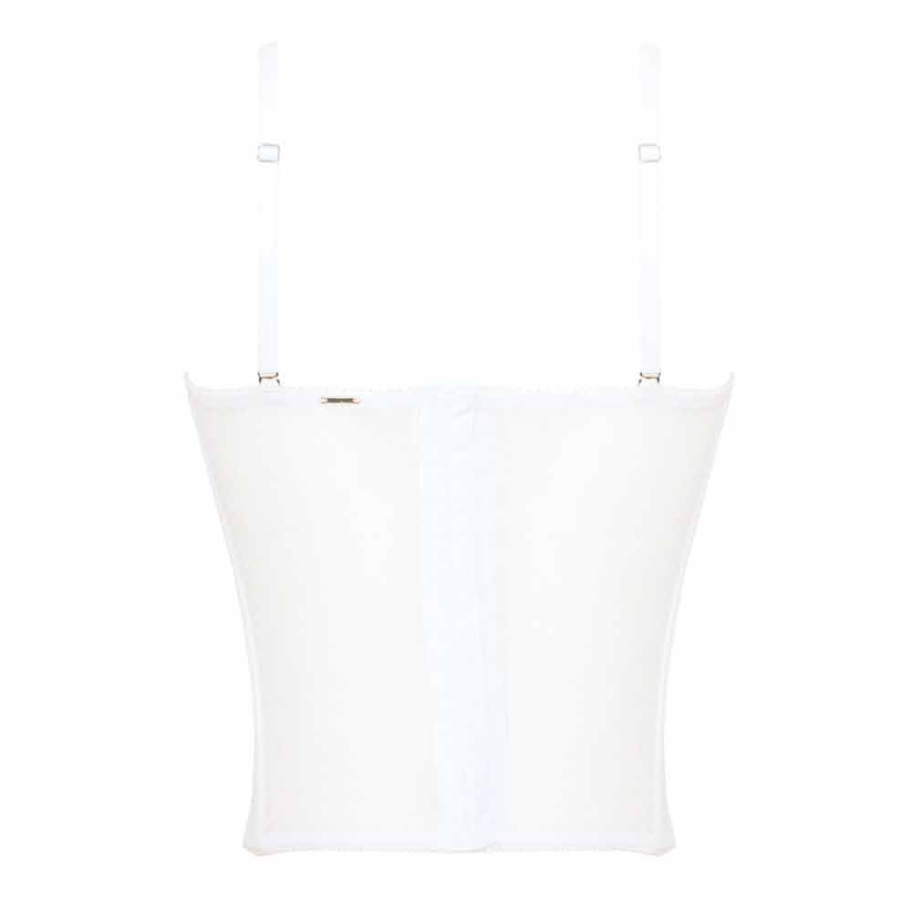 White Corset Top-SexyHint