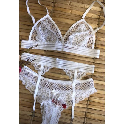 White Lingerie Set-SexyHint